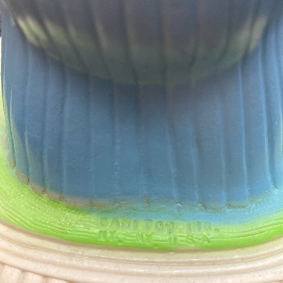 Vintage Sanitoy blow mold Boy in Blue Ovetalls - Picture 12 of 17